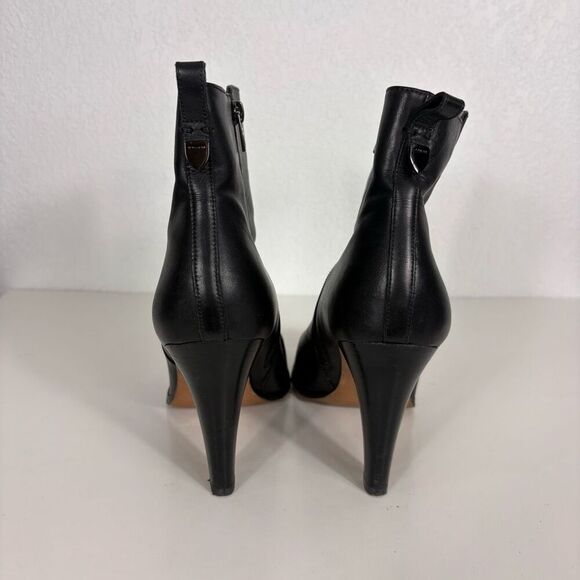 Coach Jemma Black Leather Mid Calf High Heeled Booties Size 10 - Picture 7 of 14